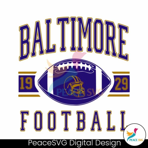Vintage Baltimore Football 1919 Svg Vector File