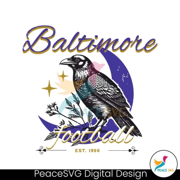 Vintage Baltimore Football Est 1996 Svg Digital Download