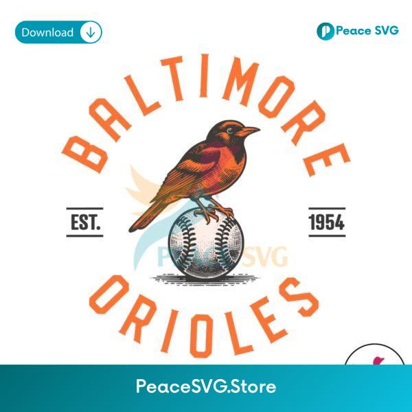 Vintage Baltimore Orioles Est 1954 Svg Cricut Ready File