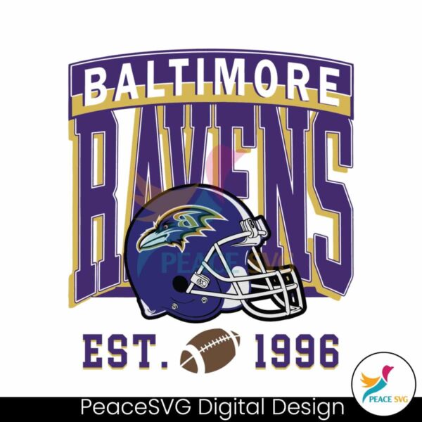 Vintage Baltimore Ravens Football Helmet 1966 Svg Printable Design