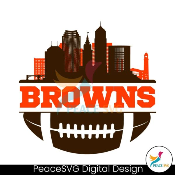 Vintage Browns Football Skyline Svg Files For Cricut