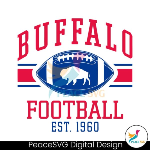 Vintage Buffalo Football Est 1960 Svg Layered File