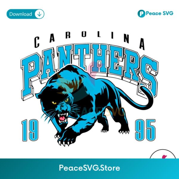 Vintage Carolina Panthers Football Svg Cut File