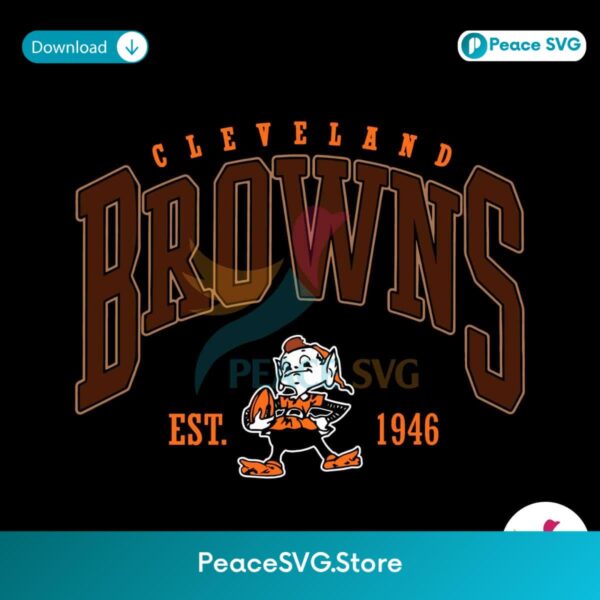 Vintage Cleveland Browns Est 1946 Svg Printable Design