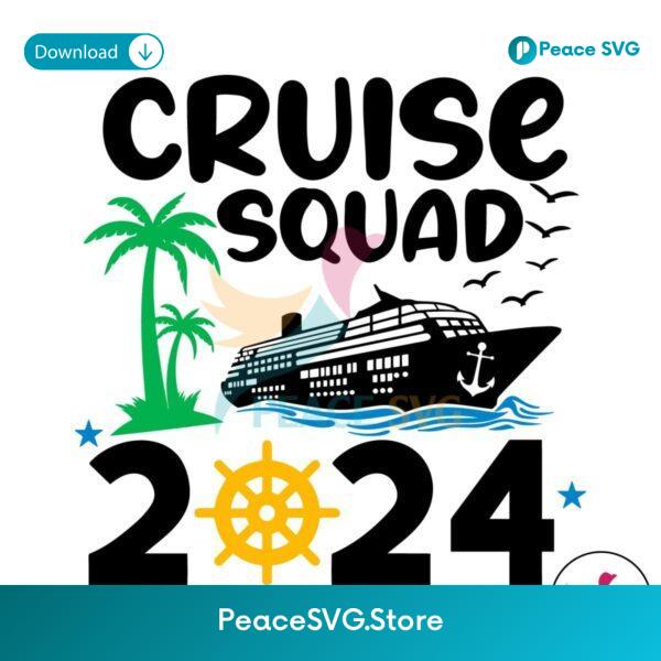 Vintage Cruise Squad 2024 Svg Cricut Ready File