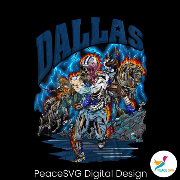 Vintage Dallas Football Skeleton Png Instant Download