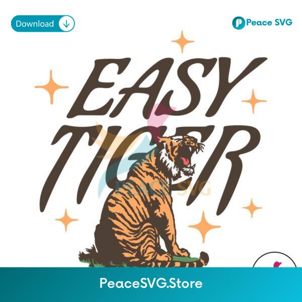 Vintage Easy Tiger Roar Animal Svg Clipart