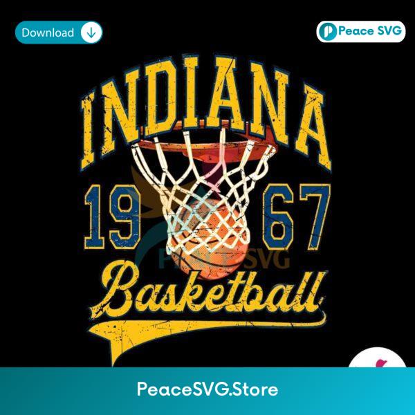 Vintage Indiana Basketball 1967 Png Printable File