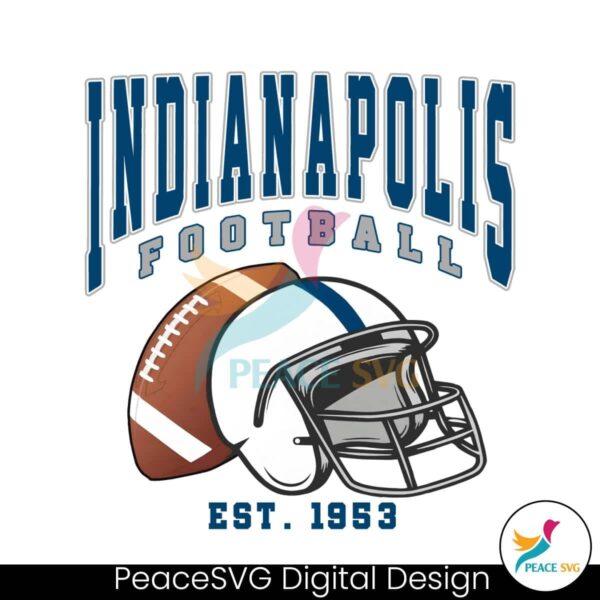 Vintage Indianapolis Football Est 1953 Png High Resolution