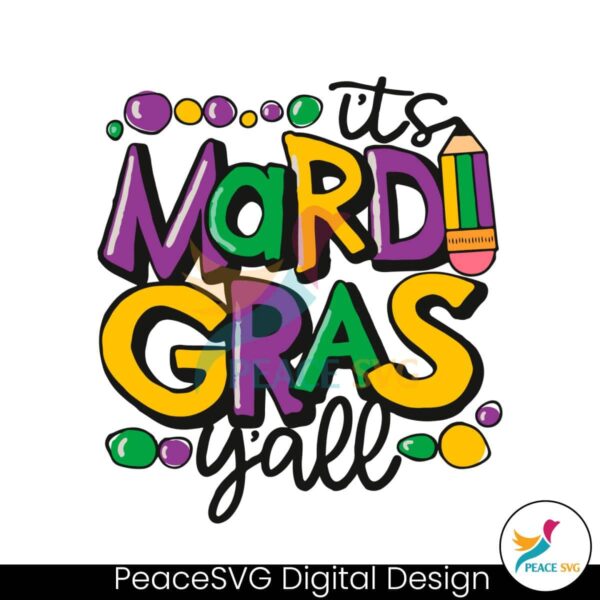 Vintage It Mardi Gras Yall Svg Instant Download