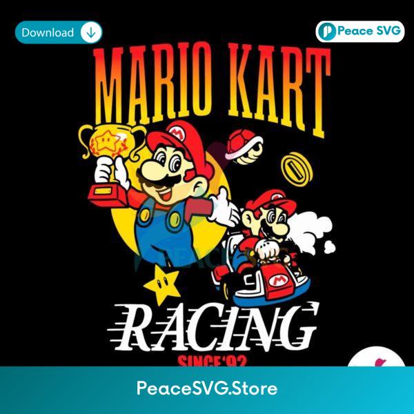 Vintage Mario Kart Racing Since 92 Svg Instant Download