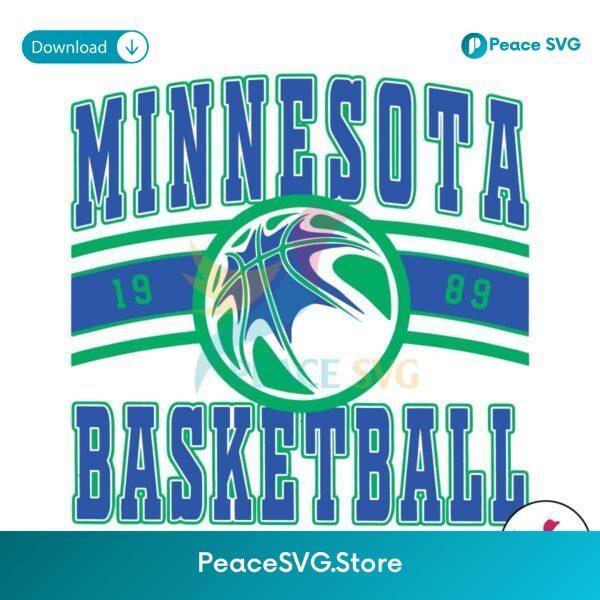 Vintage Minnesota Basketball 1989 Svg For Vinyl Cutting