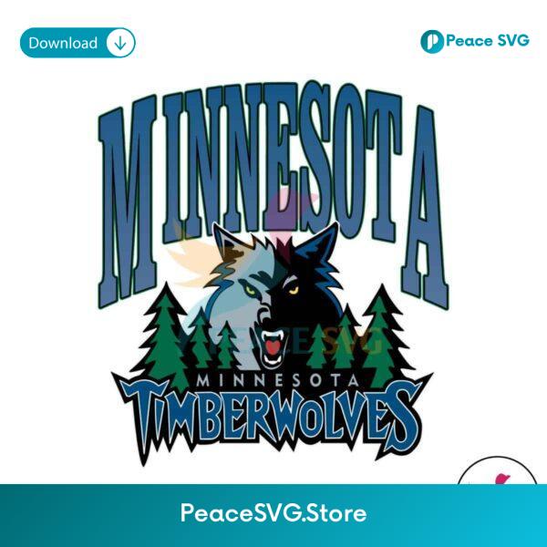 Vintage Minnesota Timberwolves Logo Svg Cricut Ready File