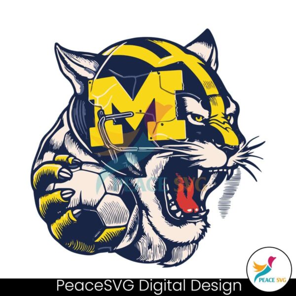 Vintage Ncaa Michigan Football Team Svg Layered File