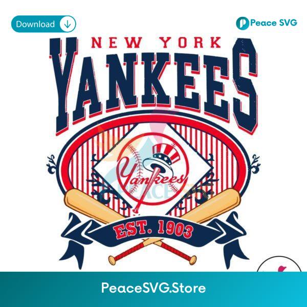 Vintage New York Yankees Est 1903 Svg Printable Design