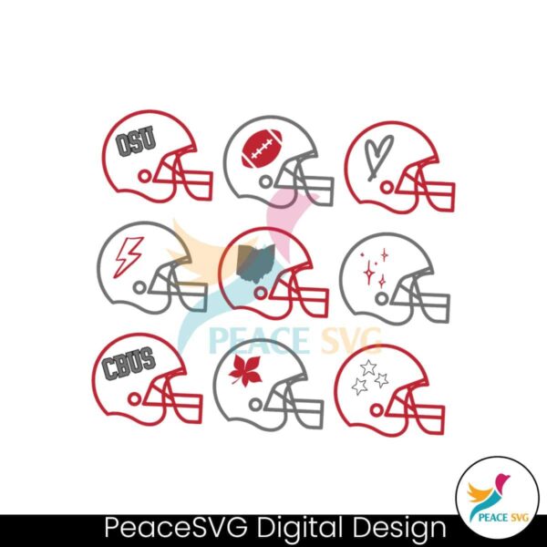 Vintage Ohio Football Helmet Osu Svg Printable Design