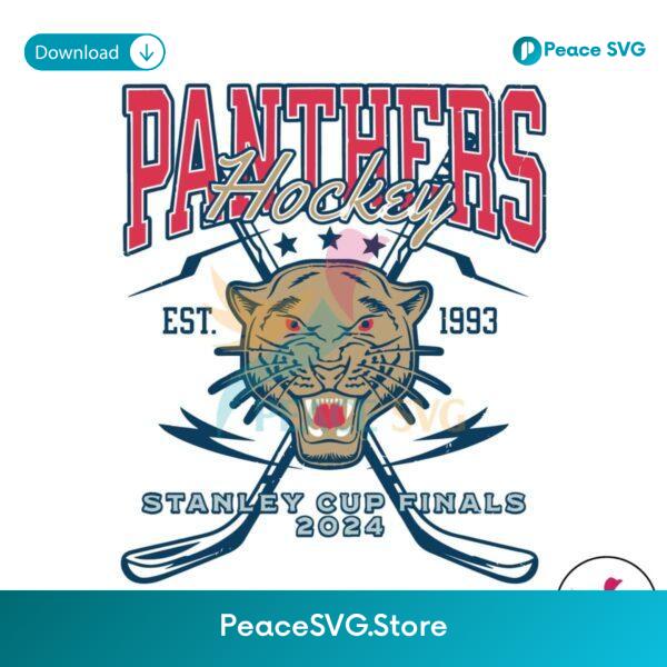 Vintage Panthers Hockey Stanley Cup Finals 2024 Svg Files For Cricut