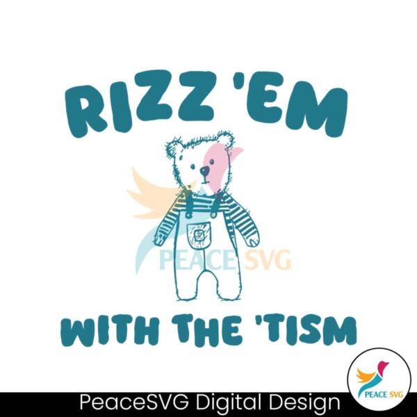 Vintage Rizz Em With The Tism Svg For Silhouette