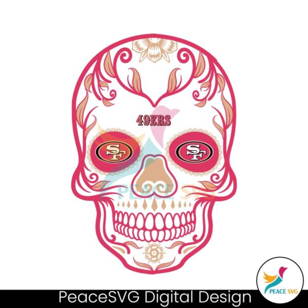 Vintage San Francisco 49ers Skull Svg Instant Download