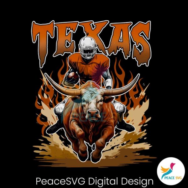 Vintage Texas Longhorns Football Skeleton Png High Resolution