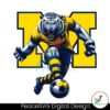 Vintage University Of Michigan Wolverines Football Png For Printing