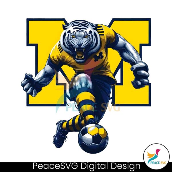 Vintage University Of Michigan Wolverines Football Png For Printing