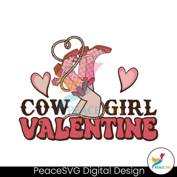 Vintage Western Cowgirl Valentine Svg Cut File