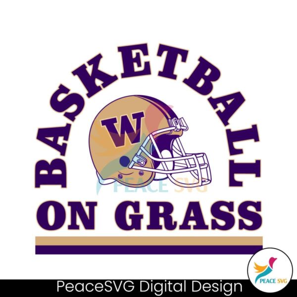 Washington Football Basketball On Grass Svg Vector File