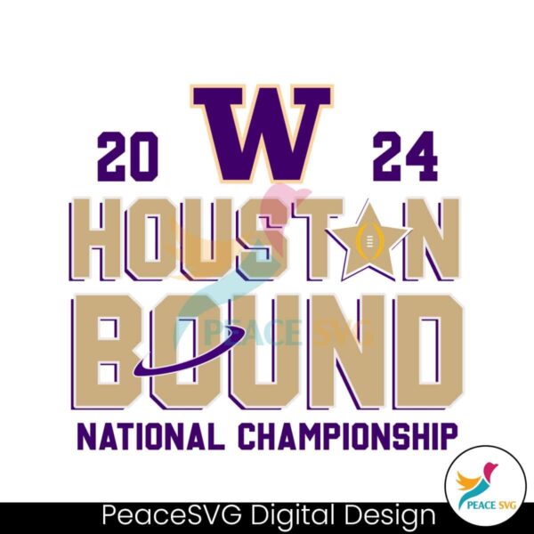 Washington Houston Bound National Championship Svg Cut File