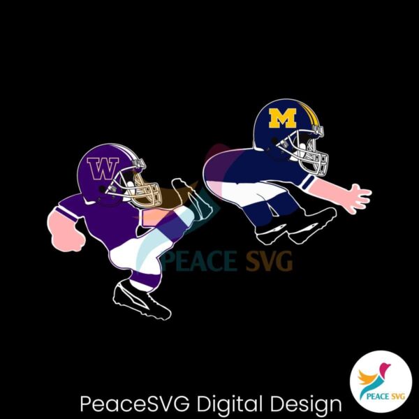 Washington Huskies Kicks Michigan Wolverines Svg Instant Download