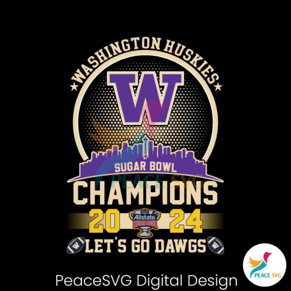 Washington Huskies Let Go Dawgs Svg Cut File