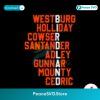 Westburg Holliday Cowser Baltimore Players Name Svg Printable Design