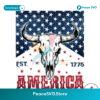 Western Cow Skull America Est 1776 Png Digital Download