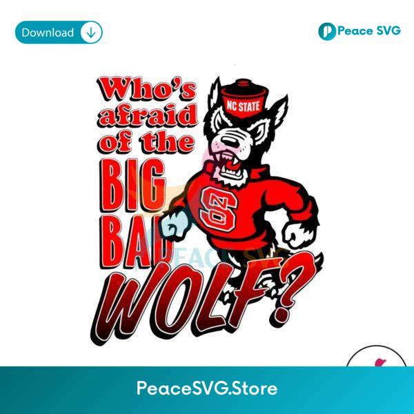 Who Is Afraid If The Big Bad Wolf Mascot Svg Printable Design