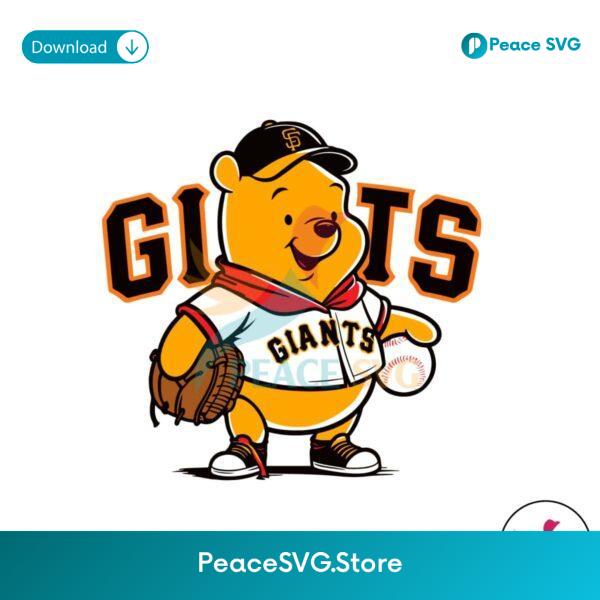 Winnie The Pooh San Francisco Giants Baseball Svg Vector File