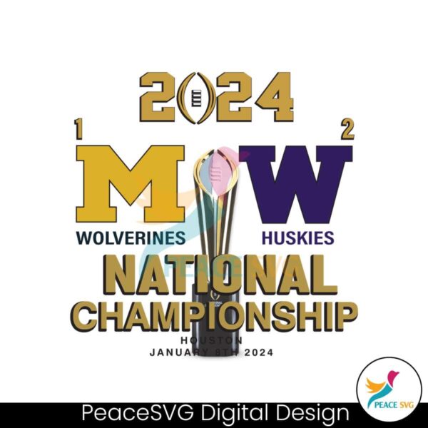 Wolverines Vs Huskies National Championship Png Digital Download