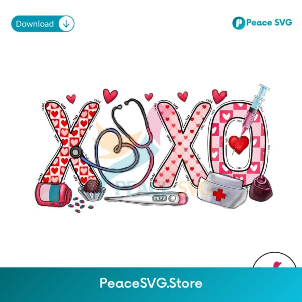Xoxo Nurse Medical Instruments Png Digital Download