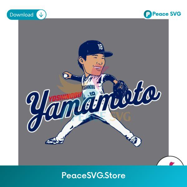 Yoshinobu Yamamoto Caricature Mlb Player Svg Cricut Ready File