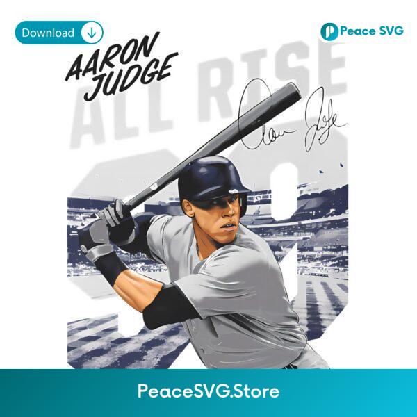 Aaron Judge All Rise Number Ninety Nine With Stadium Background PNG