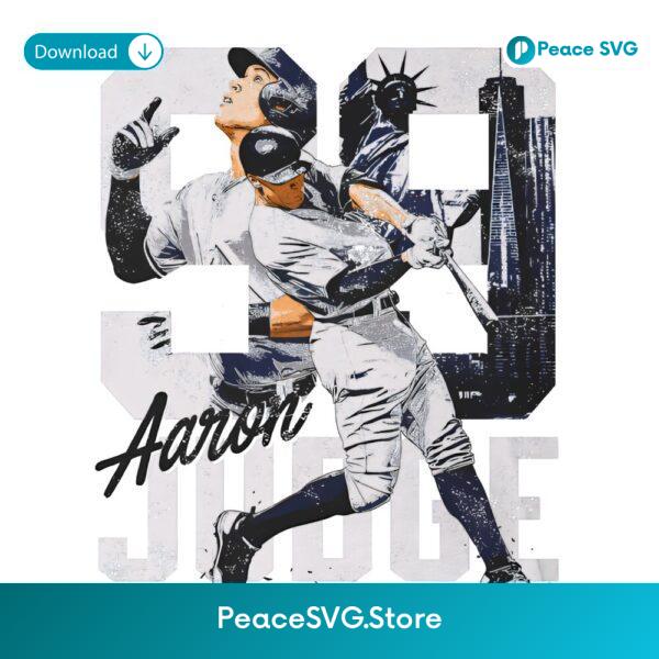 Aaron Judge New York Skyline Number 99 Baseball Tribute PNG