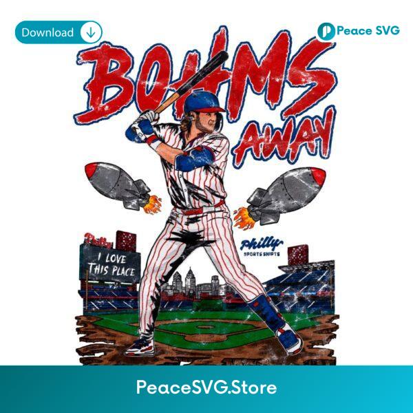 Alec Bohm Bohms Away Philadelphia Baseball Explosive Stadium Graphic PNG