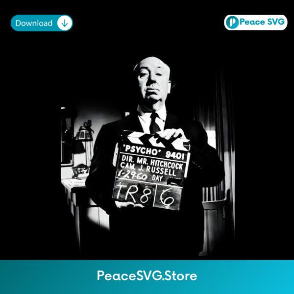 Alfred Hitchcock Psycho Movie Director Clapboard Monochrome PNG