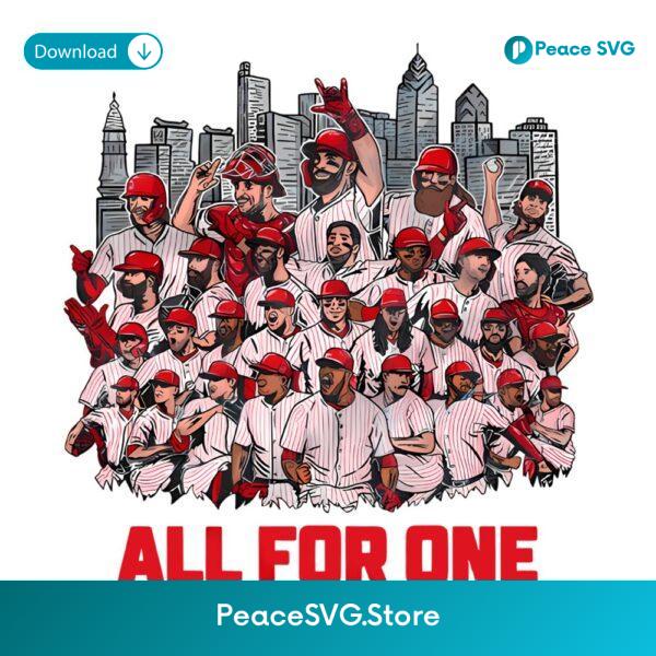 All For One Philly Baseball Team Unity PNG
