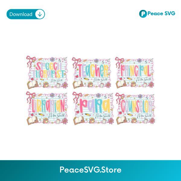 Back To School Coquette Teacher Bundle PNG