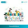 Back To School Mickey Minnie Donald Pluto Daisy Happy First Day Kindergarten SVG