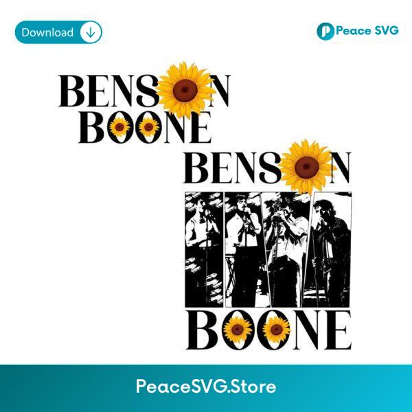 Benson Boone Sunflower Vintage Tour Concert PNG
