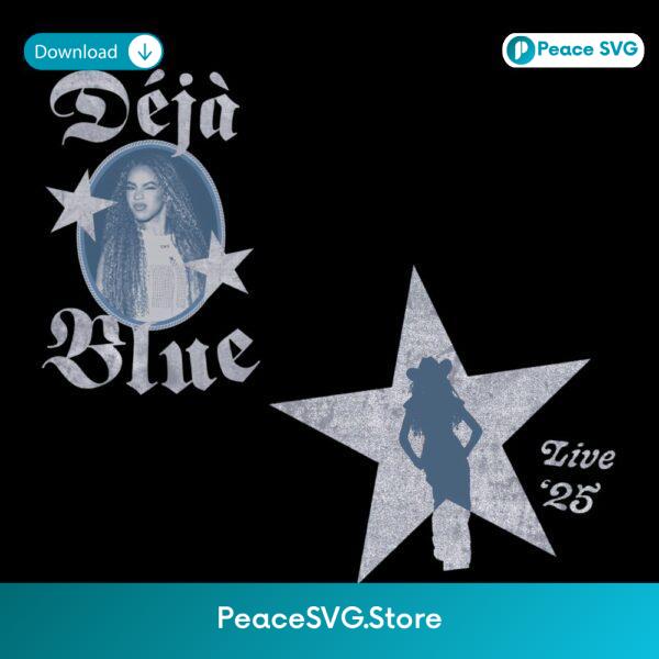 Beyonce Deja Blue Western Tour Graphic Retro Vintage Style PNG