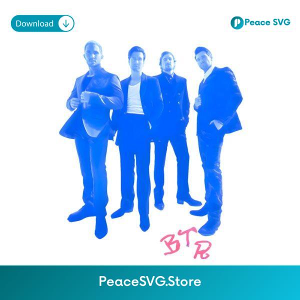 Big Time Rush Blue Suit  Btr Signature PNG