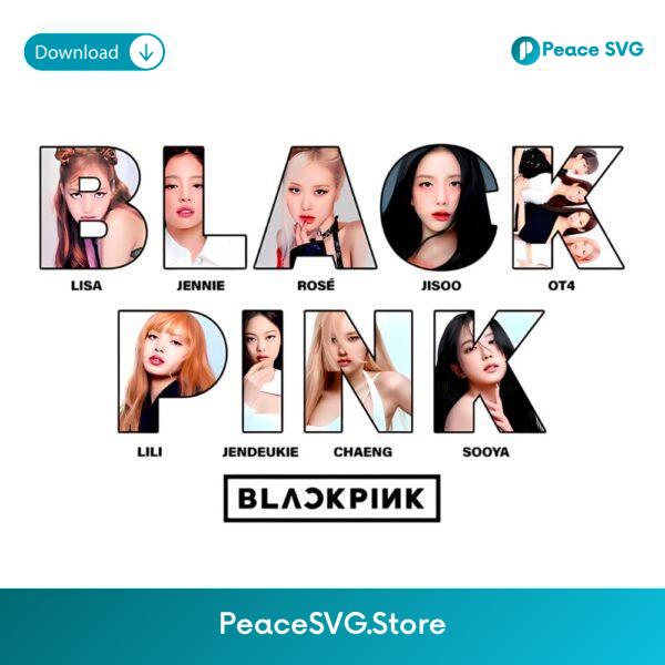 Blackpink Member Name Photo Grid Graphic Deadline World Tour PNG