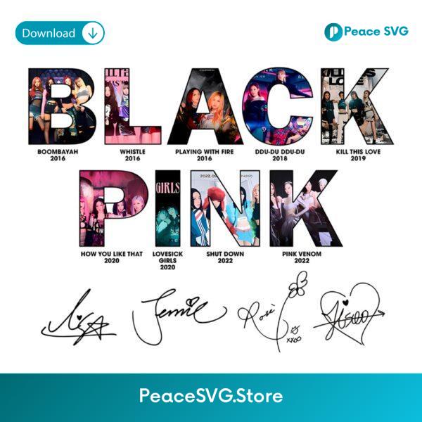 Blackpink Song Timeline Boombayah Shut Down Pink Venom PNG